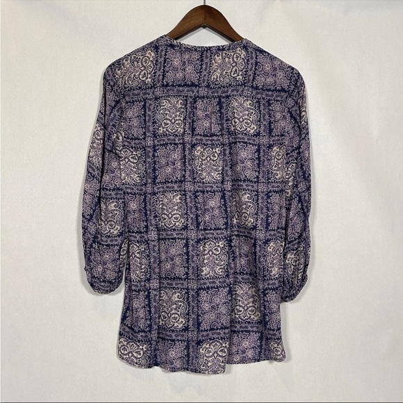 2 for$15 Anthropologie Purple Paisley Tunic Top - Picture 8 of 10